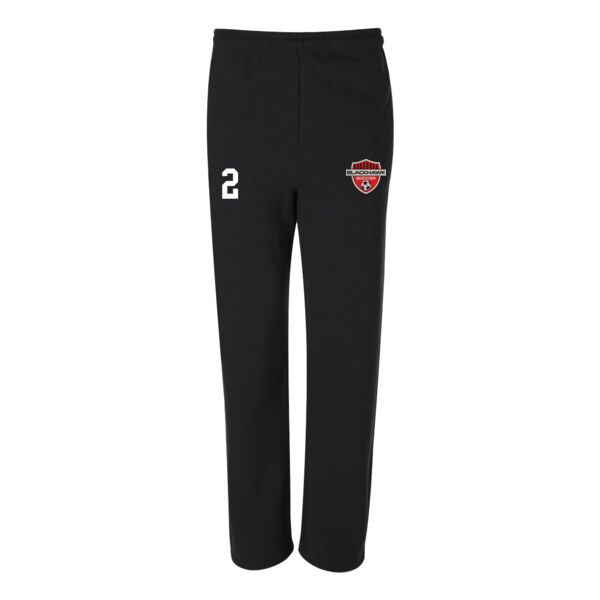 Adult Sizes - NuBlend® Open Bottom Pocketed Sweatpants - Embroidered Logo Thumbnail
