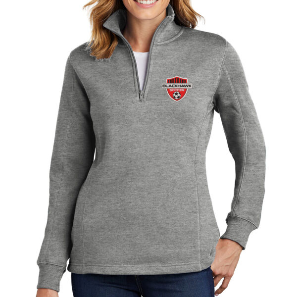 Sport-Tek Ladies 1/4 Zip Sweatshirt - Embroidered Logo Thumbnail
