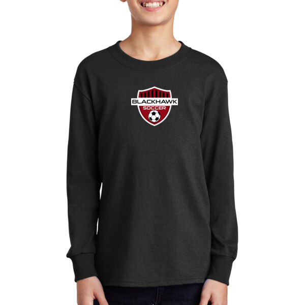 Port & Company Youth Long Sleeve Core Cotton Tee - Printed Logo Thumbnail