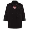 Ten Pearl Button Black Chef Coat Thumbnail